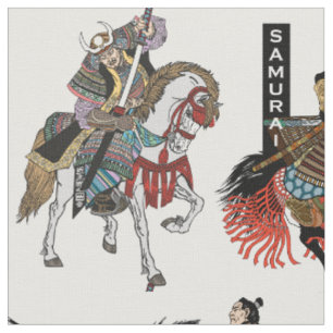 Tecido de cavaleiro samurai japonês