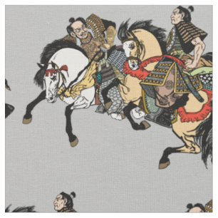 Tecido de cavaleiro samurai japonês