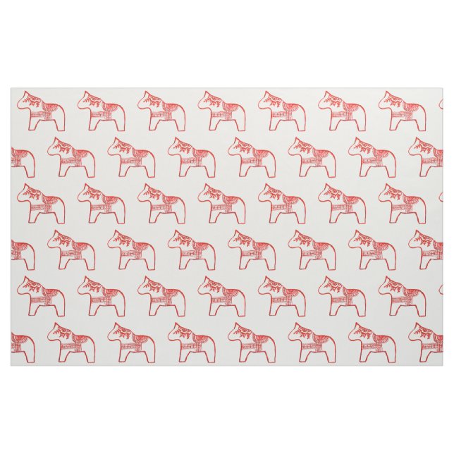 Tecido de Cavalo de Trabalho Vermelho (Fat Quarter)