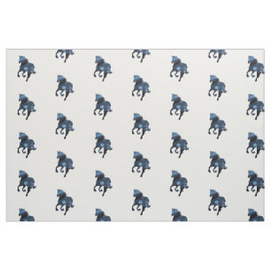 Tecido de Cavalos Azuis
