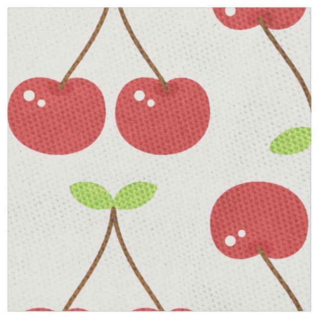 Tecido de Cherry Retro - Grande Impressão (Detalhe)
