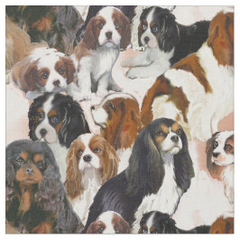 tecido de Colagem Mural do Cavalier Spaniel