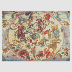 Tecido de constelação de Vintage ou papel de disso