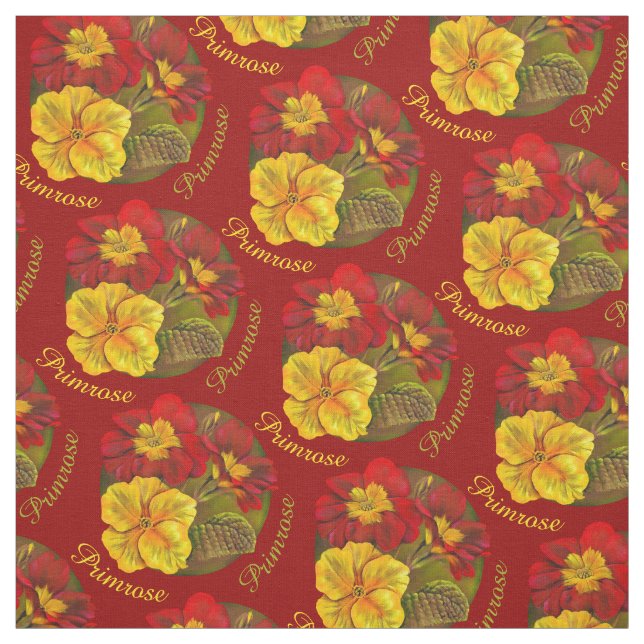Tecido de cor d'água primrose vermelha primavera b (Modelo)