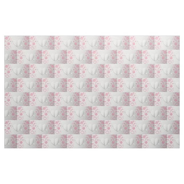 Tecido de Coração e Seta (Fat Quarter)