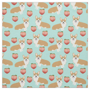 Tecido de Corgi Emoji - bumbuns fofinhos de pêsse