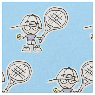 Tecido de desenho de tênis de menino azul para cr