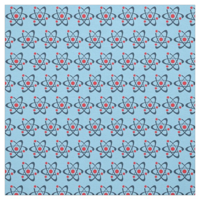Tecido de Design em Azulejos de Átomos Vermelhos (Modelo)