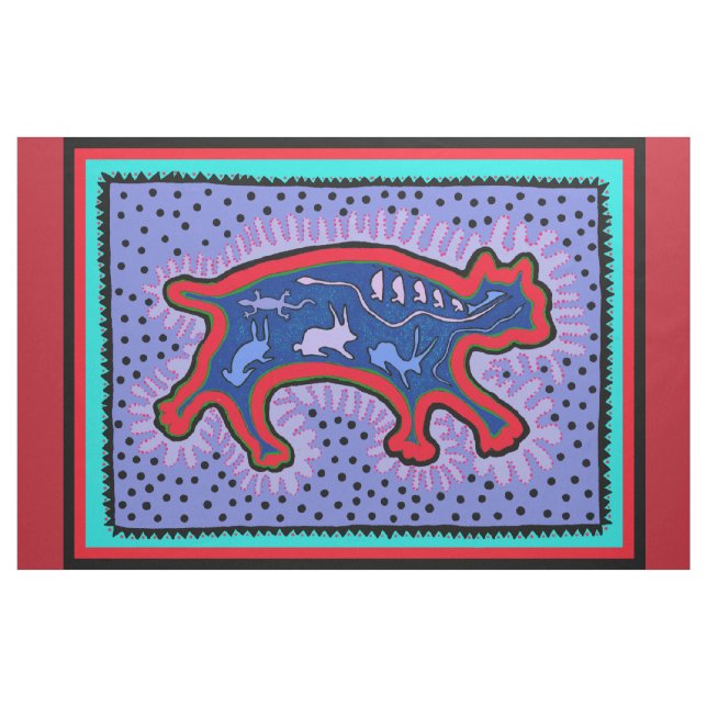 Tecido de Designer de Gato Feral Sudoeste (Jarda)