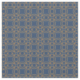 Tecido de Designer Dourado e Azul refinado