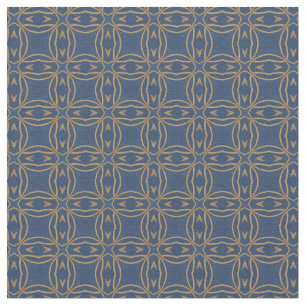 Tecido de Designer Dourado e Azul refinado
