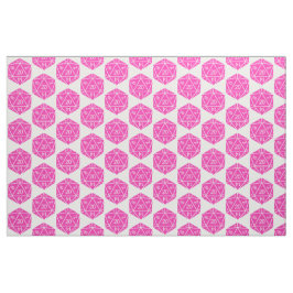 Tecido de Dice D20 Rosa