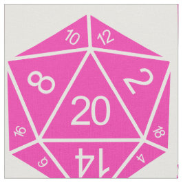 Tecido de Dice D20 Rosa