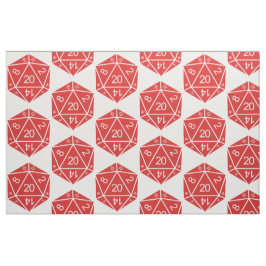 Tecido de Dice D20 Vermelho