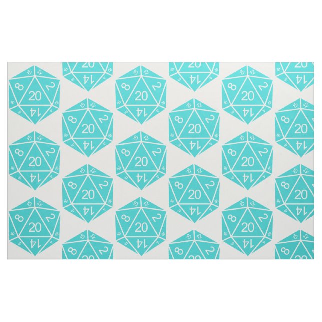 Tecido de Dice Turquoise D20 (Fat Quarter)