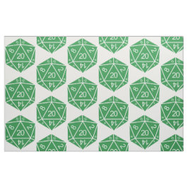 Tecido de Dice Verde D20