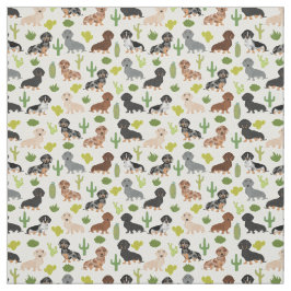 Tecido de Doxie Cactus - presente bonitinho