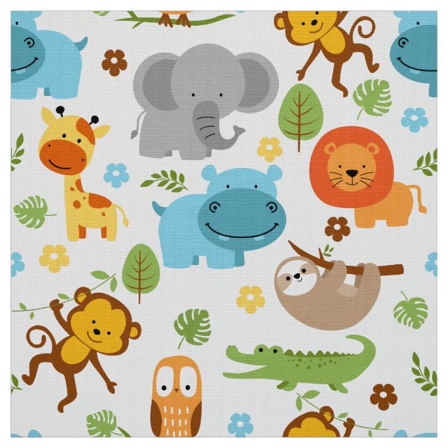 Tecido De Ensino De Animais Safari Cute (Modelo)