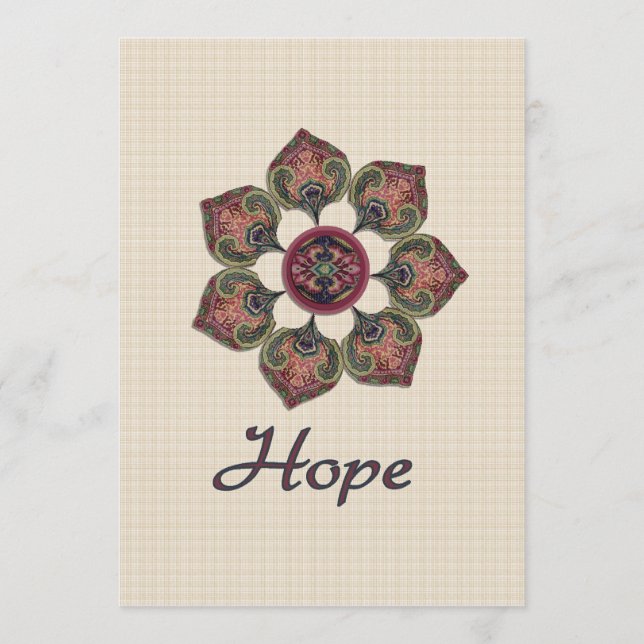 TECIDO de ESPERO Flor Vermelho e Azul (Frente)