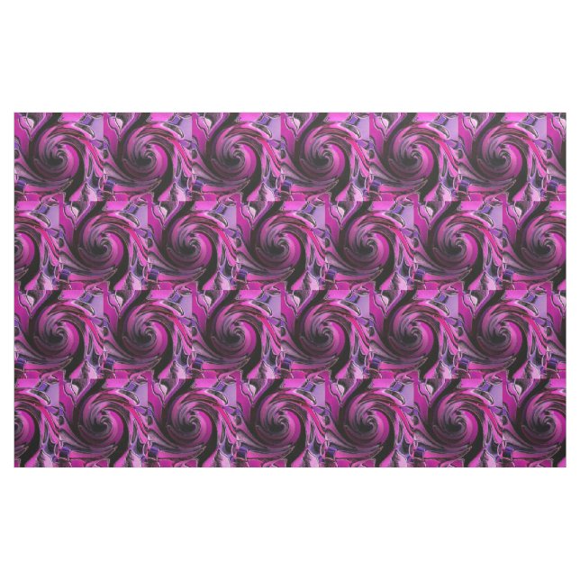 Tecido de espiral rosa quente MVB Design 1 (Jarda)