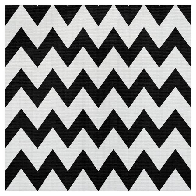 Tecido de Estofamento Chevron Preto e Branco (Modelo)