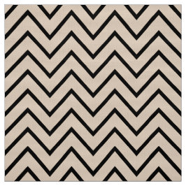 Tecido de Estofamento Chevron Preto e Creme