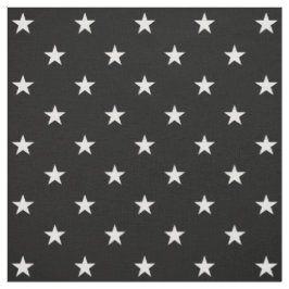 Tecido de estrelas pretas