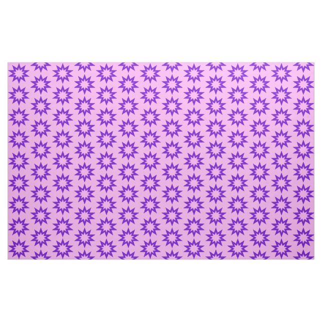 Tecido de Estrelas Rosa e Roxo (Jarda)