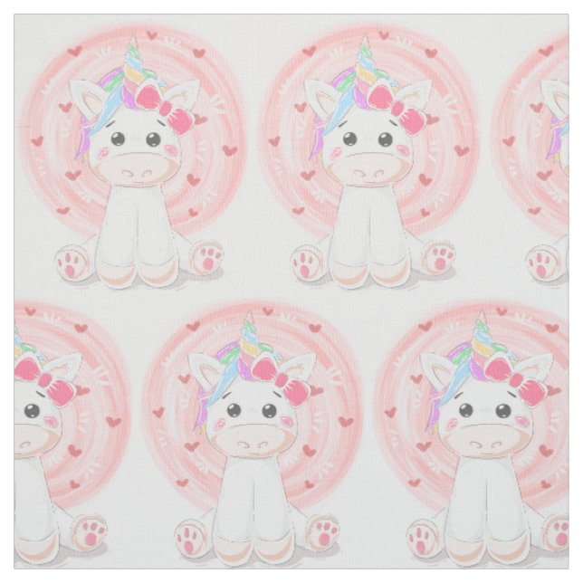 Tecido de Fadas Caprichosas Unicórnios Unicórnio (Modelo)