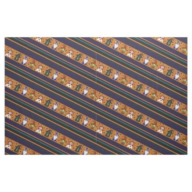 Tecido de Faixa Gnome-o-Ween (Jarda)
