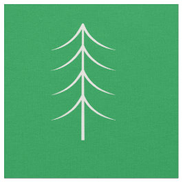 Tecido de Férias Verdes da Árvore Minimalista