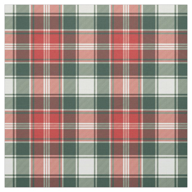 Tecido de Férias Vermelho e Xadrez Verde (Modelo)