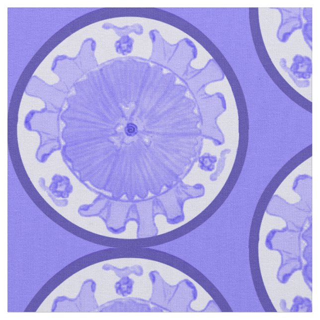 Tecido de flor da paixão azul-Periwinkle (Detalhe)