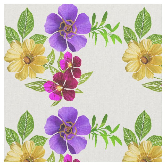 Tecido de Flores 3 Cores (Detalhe)