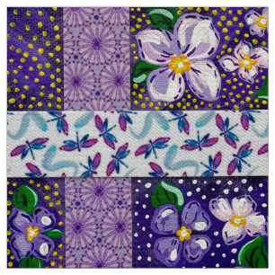 Tecido de Flores de Montanha Roxa