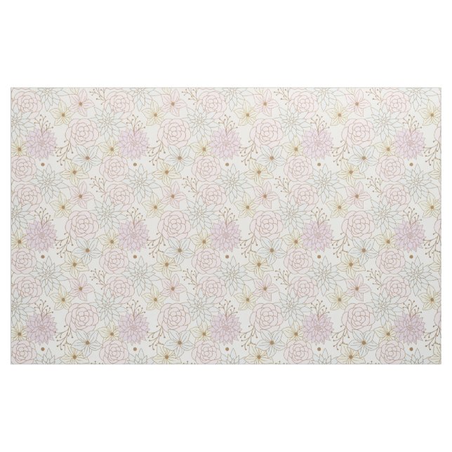 tecido de flores de primavera (Fat Quarter)