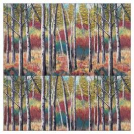 Tecido de Floresta de Pastel Abstrato Aspen