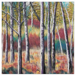Tecido de Floresta de Pastel Abstrato Aspen