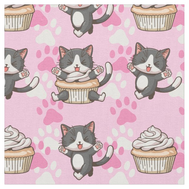 Tecido de Gatos Cujos (Detalhe)