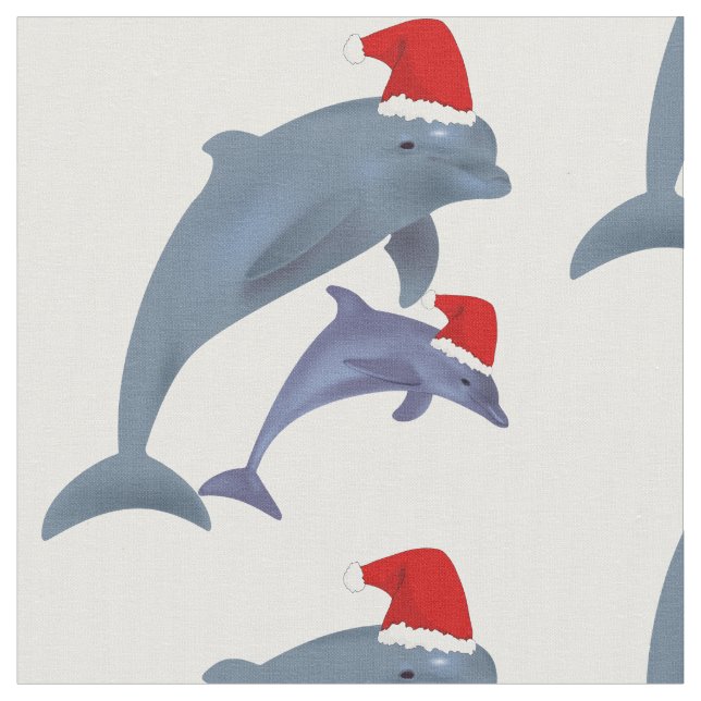 tecido de golfinhos papais noeis (Detalhe)