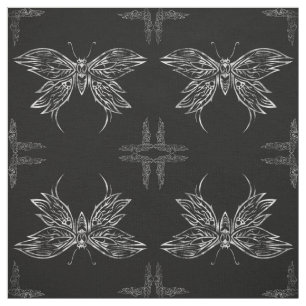 Tecido de Gótico de Inclinação da Borboleta Tri