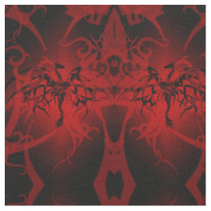 Tecido de Gótico Fantasy Black Dragon