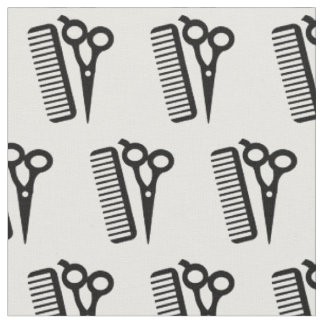 Tecido de Hairdresser Stylist e Comb