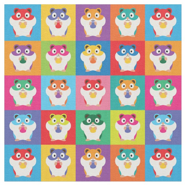 Tecido de Hamsters de pop Art (Detalhe)