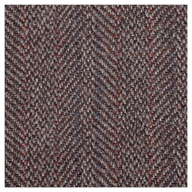 Tecido de Imagem Tweed Castanho e Azul (Modelo)