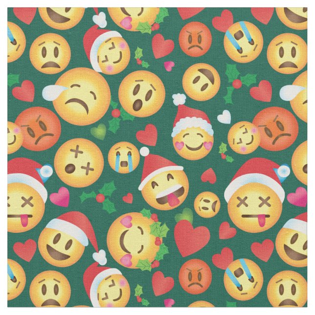 Tecido de Impressão de Natal Emoji (Detalhe)