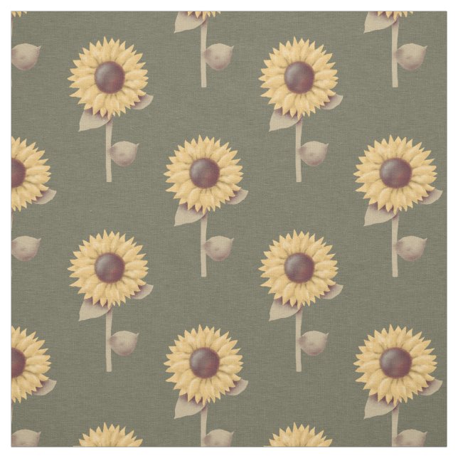 Tecido de Impressão Floral Prim Padrão de Girassói (Modelo)