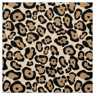 Tecido de Impressão Leopardo Negrito e Preto