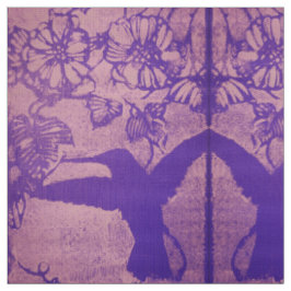 Tecido de Lavanda Desbotada de Beija-flores