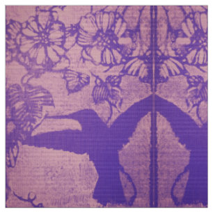 Tecido de Lavanda Desbotada de Beija-flores